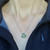 18 inch 13mm Natural Untreated Nephrite Jade Cutout Heart Pendant Necklace