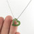 18 inch 13mm Natural Untreated Nephrite Jade Cutout Heart Pendant Necklace