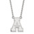 18 inch 14K White Gold Appalachian State University Large Pendant w/ Necklace by LogoArt