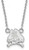 Image of 18" 14K White Gold East Carolina University Sm Pendant Necklace LogoArt 4W011ECU-18