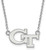 Image of 18" 14K White Gold Georgia Institute of Technology Pendant Necklace LogoArt 4W009