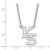 Image of 18" 14K White Gold Kansas State University Lg Pendant Necklace LogoArt 4W057KSU-18