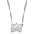 Image of 18" 14K White Gold NHL Colorado Avalanche Small Pendant w/ Necklace by LogoArt