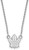 Image of 18" 14K White Gold NHL Toronto Maple Leafs Small Pendant w/ Necklace by LogoArt