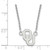 Image of 18" 14K White Gold Oklahoma Small Pendant w/ Necklace by LogoArt