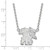 Image of 18" 14K White Gold University of Kentucky Large Pendant Necklace LogoArt 4W057UK-18