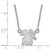 Image of 18" 14K White Gold University of Kentucky Small Pendant Necklace LogoArt 4W056UK-18