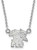 Image of 18" 14K White Gold University of Kentucky Small Pendant Necklace LogoArt 4W056UK-18