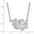 Image of 18" 14K White Gold University of South Carolina Lg Pendant Necklace LogoArt 4W055USO