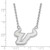 Image of 18" 14K White Gold University of South Florida Large Pendant w/ Necklace by LogoArt