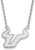 Image of 18" 14K White Gold University of South Florida Large Pendant w/ Necklace by LogoArt