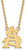 Image of 18" 14K Yellow Gold Arizona State University Lg Pendant Necklace LogoArt 4Y033AZS-18