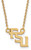 Image of 18" 14K Yellow Gold Florida State University Sm Pendant Necklace LogoArt 4Y066FSU-18