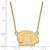 Image of 18" 14K Yellow Gold Kent State University Small Pendant w/ Necklace by LogoArt