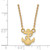 Image of 18" 14K Yellow Gold Navy Small Pendant w/ Necklace by LogoArt