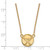18" 14K Yellow Gold NHL Buffalo Sabres Small Pendant w/ Necklace by LogoArt