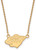 18" 14K Yellow Gold NHL Minnesota Wild Small Pendant w/ Necklace by LogoArt