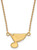 Image of 18" 14K Yellow Gold NHL St. Louis Blues Small Pendant w/ Necklace by LogoArt