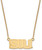 Image of 18" 14K Yellow Gold Southern Illinois University Small Pendant Necklace by LogoArt