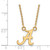 Image of 18" 14K Yellow Gold University of Alabama Small Pendant Necklace LogoArt 4Y015UAL-18