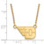 Image of 18" 14K Yellow Gold University of Dayton Small Pendant w/ Necklace by LogoArt