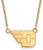 Image of 18" 14K Yellow Gold University of Dayton Small Pendant w/ Necklace by LogoArt