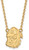 Image of 18" 14K Yellow Gold University of Georgia Large Pendant Necklace LogoArt 4Y055UGA-18
