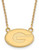 Image of 18" 14K Yellow Gold University of Georgia Small Pendant Necklace LogoArt 4Y015UGA-18