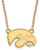 Image of 18" 14K Yellow Gold University of Iowa Small Pendant Necklace by LogoArt 4Y015UIA-18