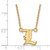 Image of 18" 14K Yellow Gold University of Louisville Sm Pendant Necklace LogoArt 4Y011UL-18