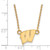 Image of 18" 14K Yellow Gold University of Wisconsin Sm Pendant Necklace LogoArt 4Y015UWI-18