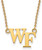Image of 18" 14K Yellow Gold Wake Forest University Sm Pendant Necklace LogoArt 4Y009WFU-18