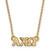 Image of 18" Gold Plated 925 Silver Alpha Chi Omega XS Pendant Necklace LogoArt GP006ACO-18