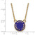 Image of 18" Gold Plated 925 Silver Kappa Kappa Gamma XS Pendant Necklace LogoArt GP012KKG-18