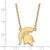 Image of 18" Gold Plated 925 Silver Michigan State U Lg Pendant Necklace LogoArt GP057MIS-18