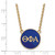 Image of 18" Gold Plated 925 Silver Theta Phi Alpha Sm Pendant Necklace LogoArt GP030TPA-18