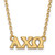 18" Gold Plated Sterling Silver Alpha Chi Omega Medium Pendant Necklace by LogoArt