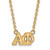 18" Gold Plated Sterling Silver Alpha Phi Medium Pendant w/ Necklace by LogoArt