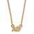 Image of 18" Gold Plated Sterling Silver Alpha Phi XSmall Pendant Necklace LogoArt GP006APH