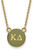 Image of 18" Gold Plated Sterling Silver Kappa Delta XSmall Pendant LogoArt Necklace GP029KD
