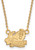18" Gold Plated Sterling Silver Old Dominion U Small Pendant w/ Necklace by LogoArt