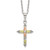 18 inch Landstroms Mt Rushmore Black Hills Sterling Silver & 12K Gold Cross Necklace QBH158-18