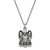 Image of 18" Stainless Steel April CZ Antiqued Urn Ash Holder Heart Simulated Birthstone Necklace