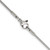 Image of 18" Stainless Steel Polished 1.2mm Square Snake Chain Necklace