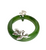 18" Sterling Silver & Nephrite Jade Oval Leaf Pendant Necklace