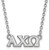 Image of 18" Sterling Silver Alpha Chi Omega Medium Pendant w/ Necklace by LogoArt