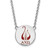 Image of 18" Sterling Silver Alpha Chi Omega Small Pendant Necklace by LogoArt SS045ACO-18