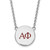 Image of 18" Sterling Silver Alpha Phi Small Enamel Pendant w/ Necklace LogoArt (SS028APH-18)