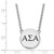 Image of 18" Sterling Silver Alpha Sigma Alpha Small Pendant Necklace by LogoArt SS017ASI-18