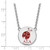Image of 18" Sterling Silver Alpha Sigma Alpha Small Pendant Necklace by LogoArt SS045ASI-18